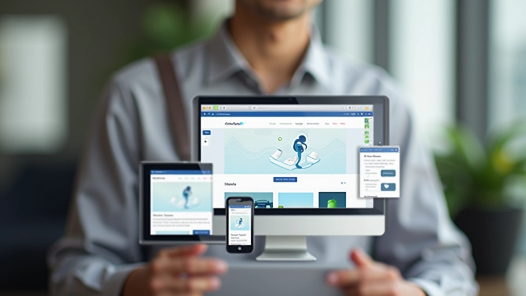 Service provider website showing adaptive grid layout transforming across breakpoints