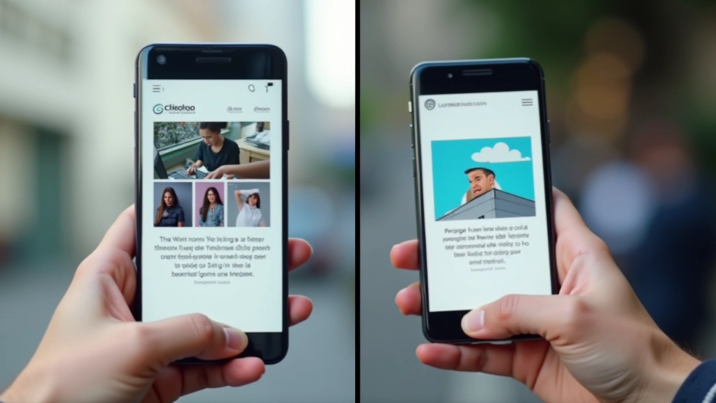 Side-by-side comparison of websites with and without proper viewport meta tag implementation